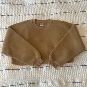 Sunday Best Cropped Batwing Teddy Pullover